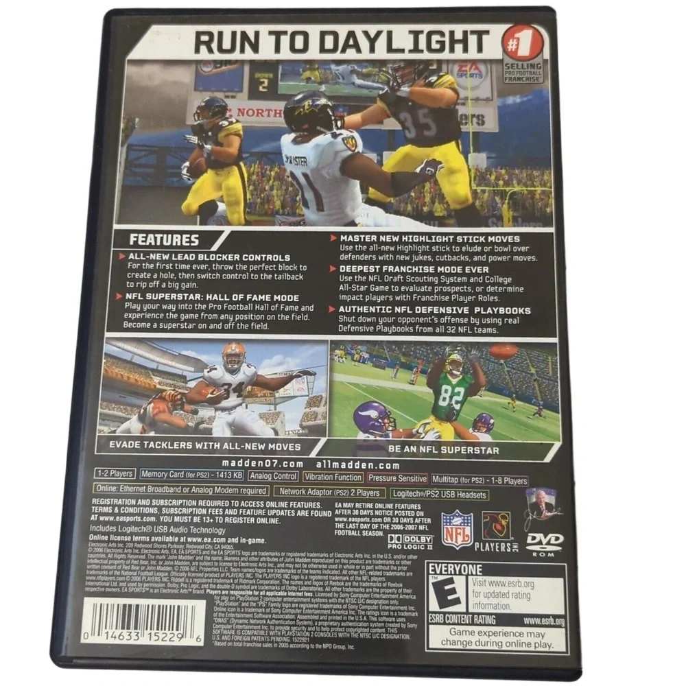 Madden NFL 07 CIB Sony PlayStation 2‎ PS2 - Complete + Manual